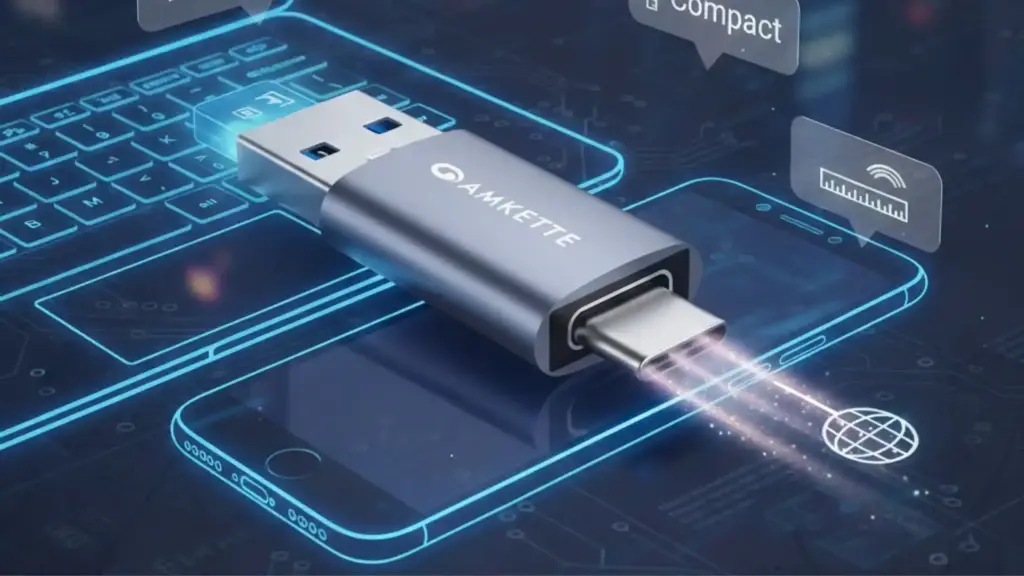 Amkette USB 3.0 Type-C Female to USB-A Male OTG Adapter Review: High-Speed, Compact & Universal Connectivity Solution