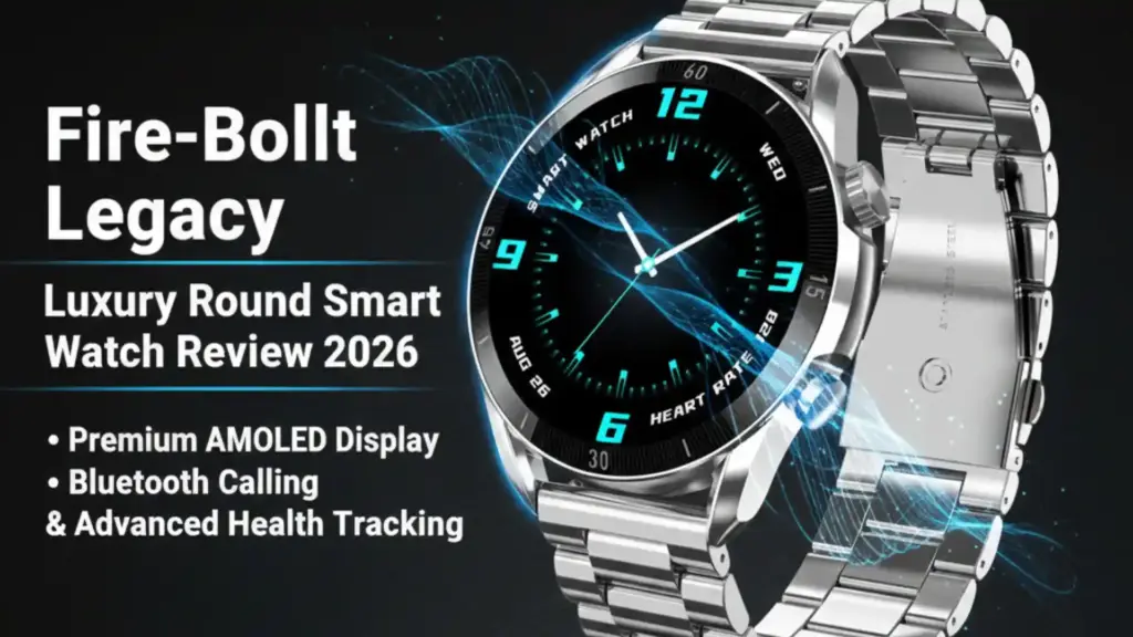 Fire-Boltt Legacy Luxury Round Smart Watch Review 2026: Premium AMOLED Display, Bluetooth Calling & Advanced Health Tracking