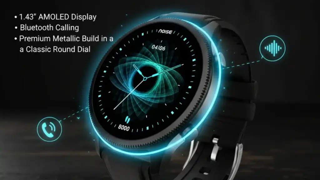NoiseFit Halo Smart Watch Review: 1.43″ AMOLED Display, Bluetooth Calling & Premium Metallic Build in a Classic Round Dial